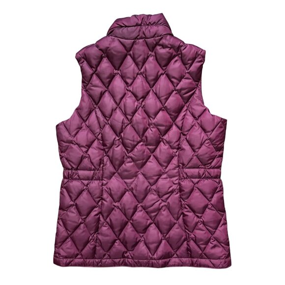 EDDIE BAUER Lightweight 550 Down Fill Full Zip Puffer Vest in Boysenberry SZ 12 - Picture 5 of 10